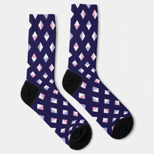 Colourful Gem Seamless Pattern Socks