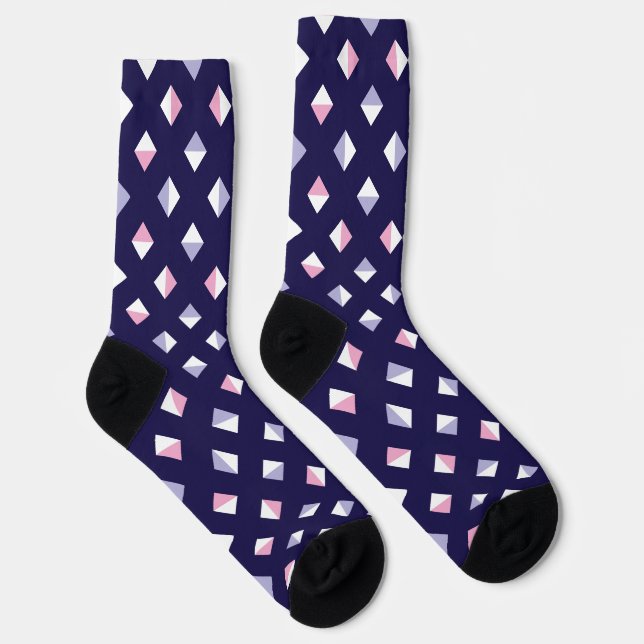 Colourful Gem Seamless Pattern Socks (Right)