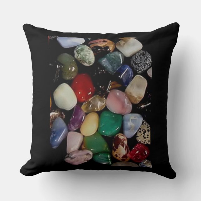 Colourful Gem Stones Cushion (Front)