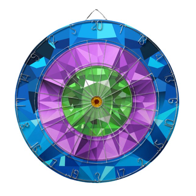 Colourful Gems Dartboard (Front)
