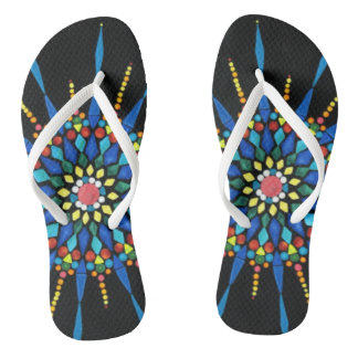Colourful Gemstone Mosaic Flipflops