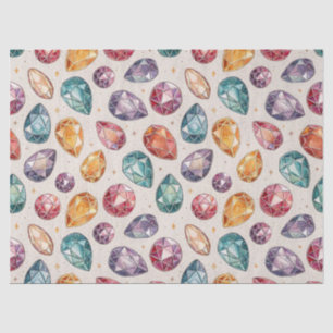 Colourful Gemstone Pattern (1) Tissue Paper