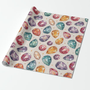 Colourful Gemstone Pattern (1) Wrapping Paper