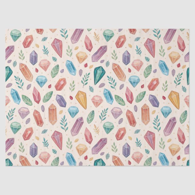 Colourful Gemstone Pattern (2) Tissue Paper (Front)