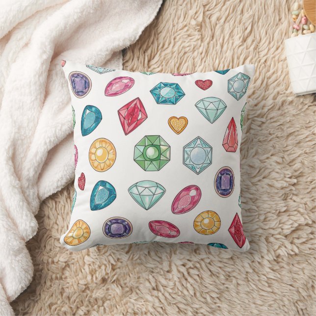 Colourful Gemstone Pattern (3) Cushion (Blanket)