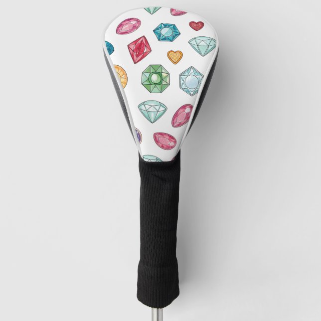Colourful Gemstone Pattern (3) Golf Head Cover (Front)
