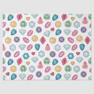 Colourful Gemstone Pattern (3) Tissue Paper