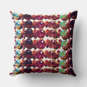 Colourful Gemstones, rubies, diamonds, sapphires Cushion