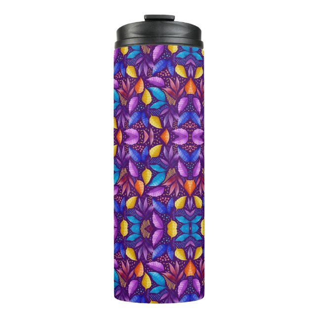 Colourful genetic pattern thermal tumbler (Front)