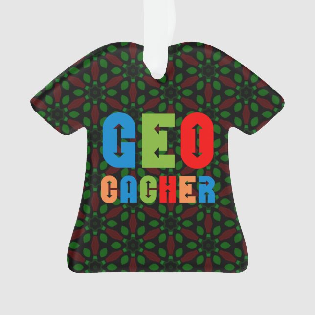 Colourful Geocacher Arrows Ornament (Front)