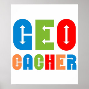 Colourful Geocacher Arrows Poster