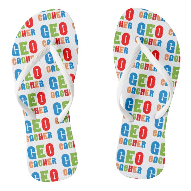Colourful Geocacher Arrows Thongs (Footbed)