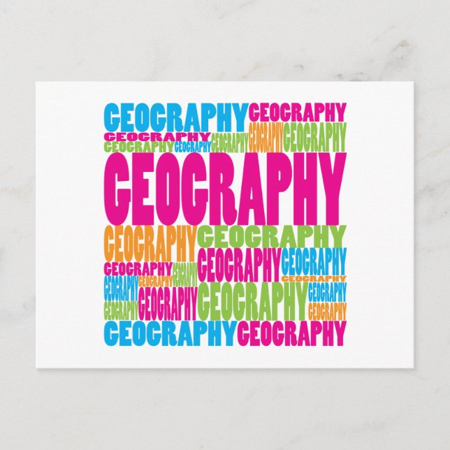 Colourful Geography Postcard (Front)