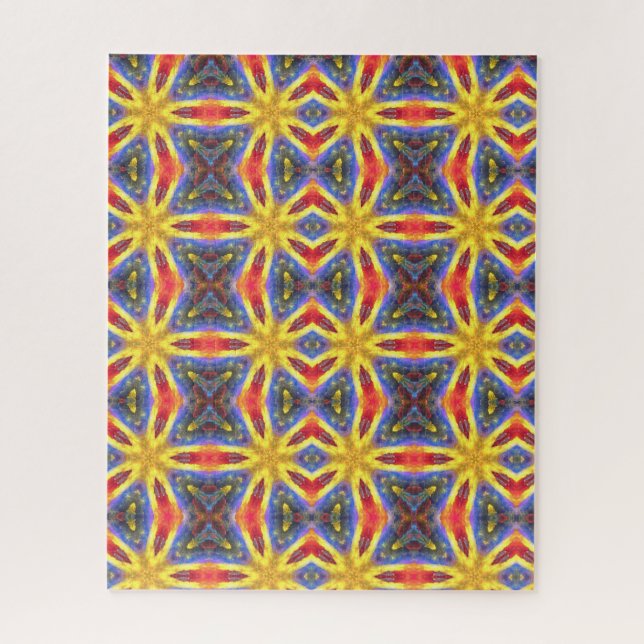 Colourful geometric 520 piece jigsaw puzzle (Vertical)