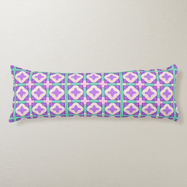 Colourful Geometric Abstract Art Body Cushion (Front)