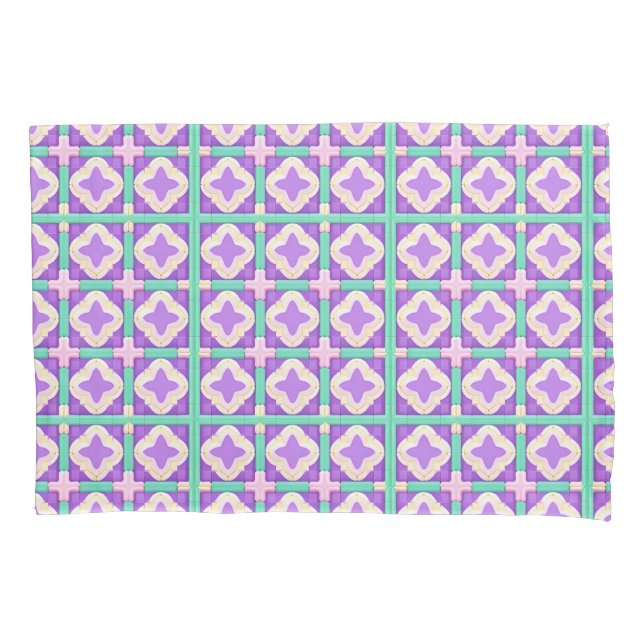 Colourful Geometric Abstract Art Pillowcase (Front)
