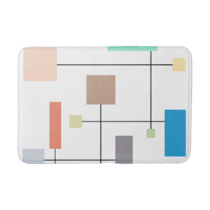 Colourful Geometric Abstract Bath Mat