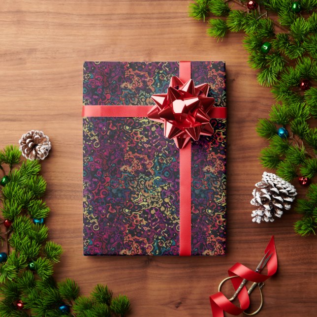 Colourful geometric abstract bath  wrapping paper (Holiday Gift)
