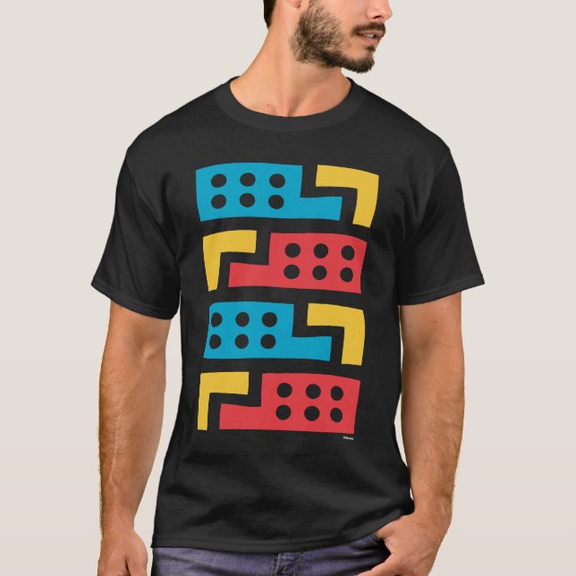 Colourful Geometric Abstract Composition T-Shirt (Front)