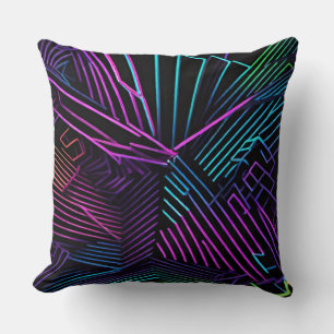 Colourful Geometric Abstract Cushion