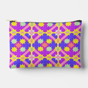 Colourful Geometric Abstract Design Accessory Pouch