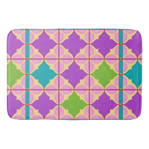 Colourful Geometric Abstract Design Bath Mat