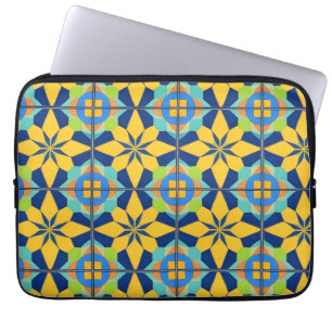 Colourful Geometric Abstract Design Laptop Sleeve