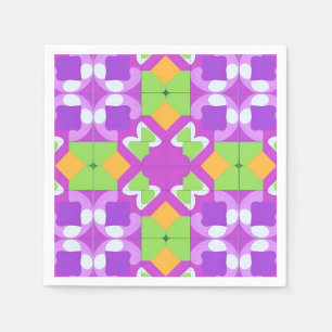 Colourful Geometric Abstract Design Napkin