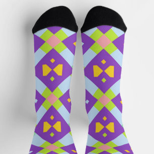 Colourful Geometric Abstract Design Socks