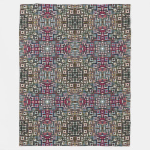 Colourful Geometric Abstract Fleece Blanket