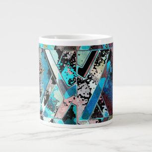 Colourful Geometric Abstract Pattern Large Coffee Mug