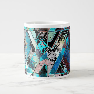 Colourful Geometric Abstract Pattern Large Coffee Mug