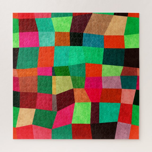 Colourful Geometric: Abstract Seamless Texture Jigsaw Puzzle (Vertical)