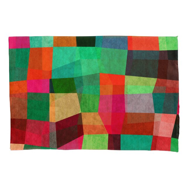 Colourful Geometric: Abstract Seamless Texture Pillowcase (Front)