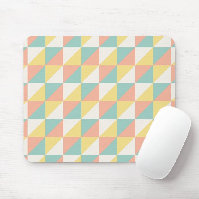 Colourful Geometric Abstract Triangle Pattern Mouse Pad (With Mouse)