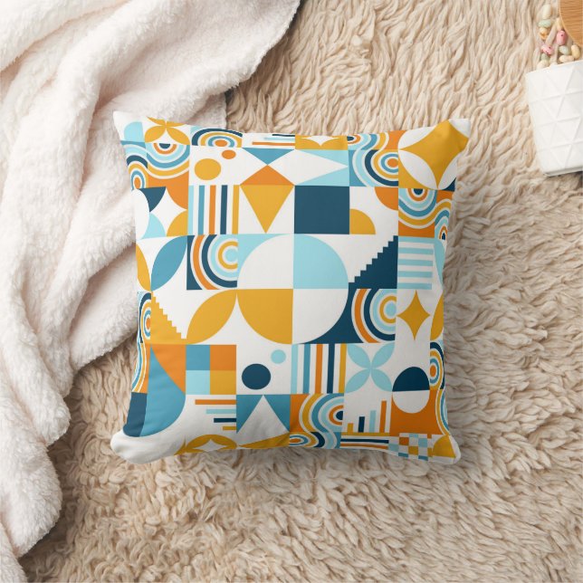 Colourful geometric background elements cushion (Blanket)