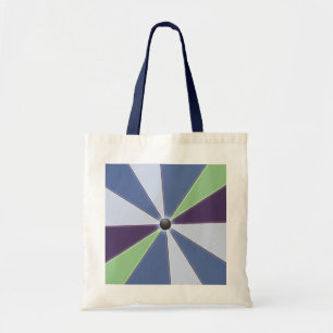 Colourful Geometric Beams Blue Tote Bag