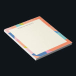 Colourful Geometric Border Personalised Name  Notepad<br><div class="desc">Add a splash of colour to your daily notes with this Colourful Geometric Border Personalised Name Note Pad. The bold,  vibrant borders frame your name beautifully,  making each page feel special. It’s a perfect blend of creativity and practicality for anyone who loves personalised stationery with a pop of colour.</div>