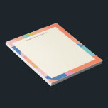Colourful Geometric Border Personalised Name  Notepad<br><div class="desc">Add a splash of colour to your daily notes with this Colourful Geometric Border Personalised Name Note Pad. The bold,  vibrant borders frame your name beautifully,  making each page feel special. It’s a perfect blend of creativity and practicality for anyone who loves personalised stationery with a pop of colour.</div>