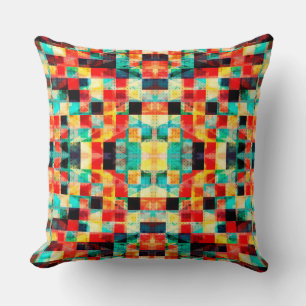 Colourful geometric bright design cushion