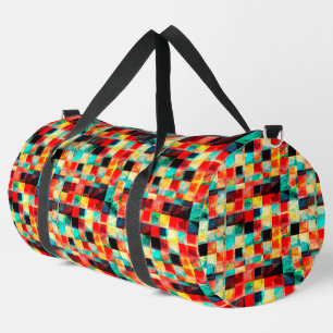 Colourful geometric bright design duffle bag