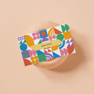 Colourful geometric business card