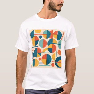 Colourful Geometric Circles & Lines T-Shirt