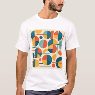 Colourful Geometric Circles & Lines T-Shirt