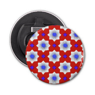 Colourful, geometric, cool, modern, trendy graphic bottle opener