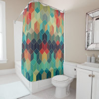 Colourful Geometric Cubes Modern Pattern