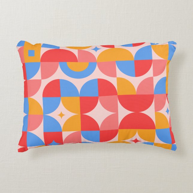 Colourful Geometric Decorative Cushion (Front)