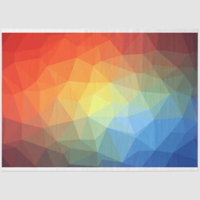 Colourful Geometric Decoupage Background  Tissue Paper (Front)