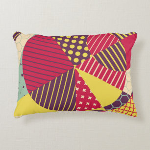 Colourful Geometric Design Abstract Decorative Cushion