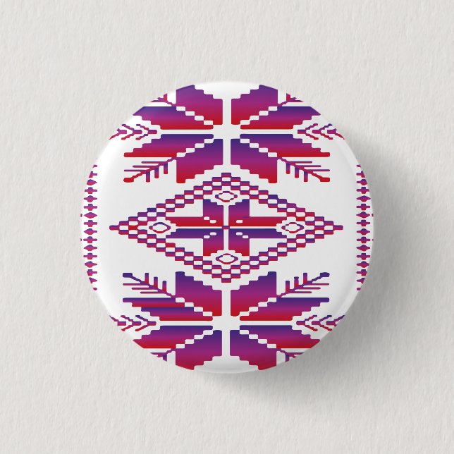 Colourful Geometric Design, shapes and Stars 3 Cm Round Badge (Front)